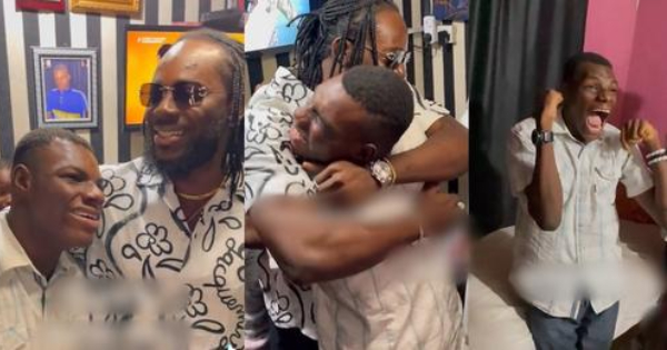 Adekunle Gold Visited A Differently Abled Fan