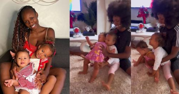 Korra Obidi Stretching Her Daughters' Bodies